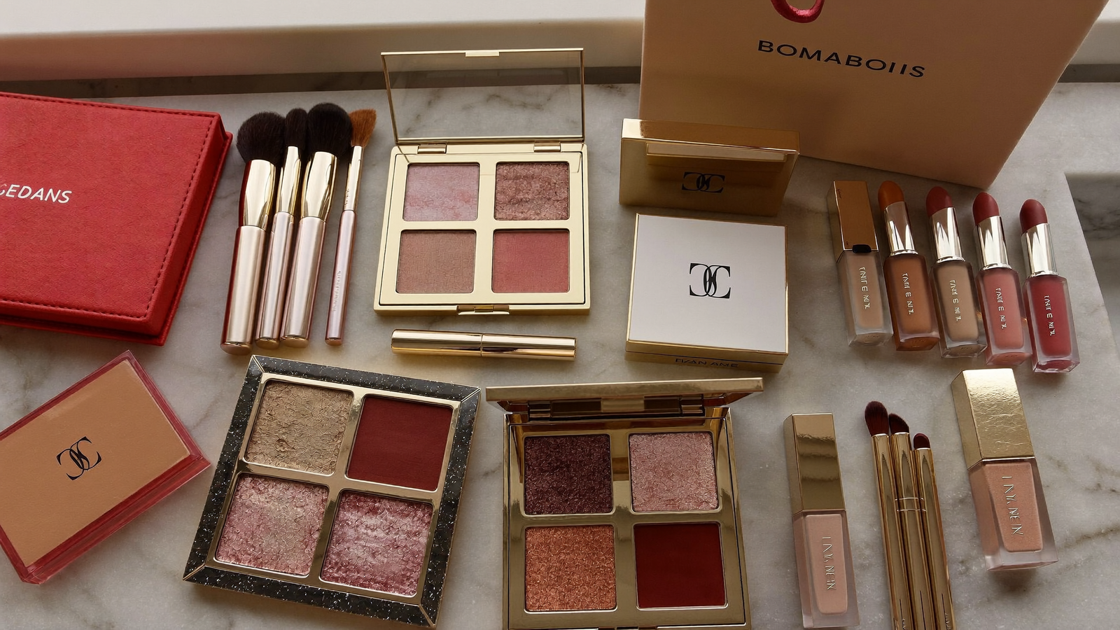Luxury makeup products used for bridal makeup