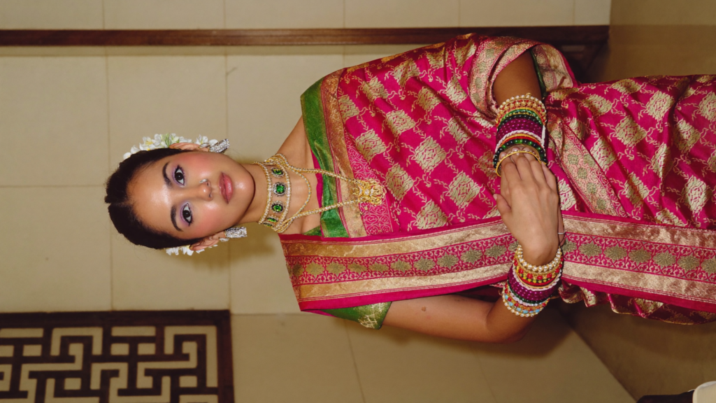 Indian bride with natural HD bridal makeup in Navi Mumbai