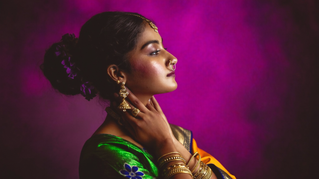 Soft Christian bridal makeup with gown and veil in Navi Mumbai