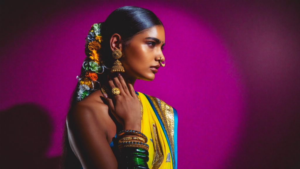 Fresh haldi ceremony makeup with yellow saree in Navi Mumbai