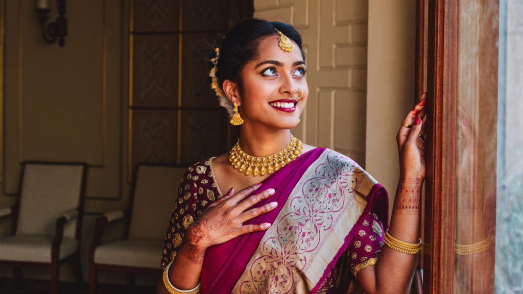 Matte finish bridal makeup look in Navi Mumbai